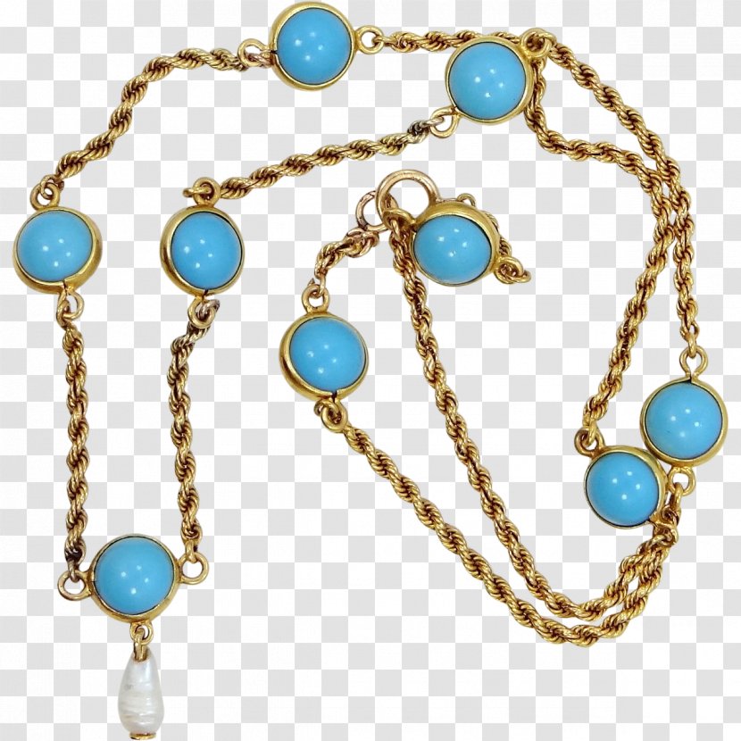 Turquoise Pearl Necklace Bead Body Jewellery Transparent PNG