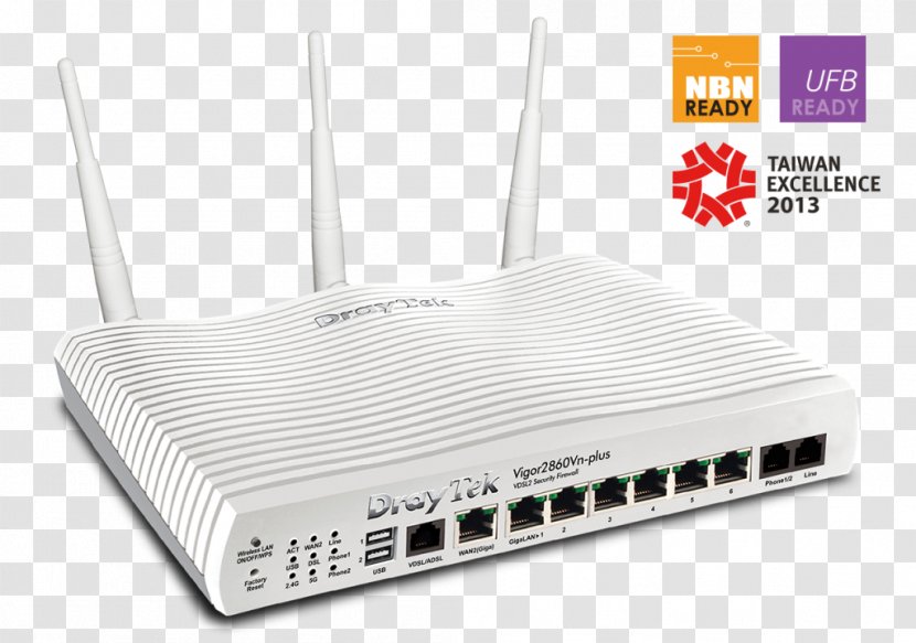 DrayTek Router VDSL DSL Modem G.992.5 - Ethernet Hub - Draytek Transparent PNG