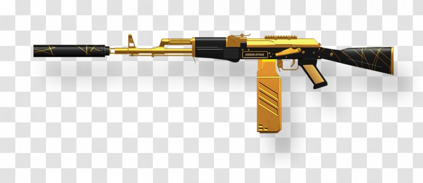 Firearm AK-47 Clip Art - Cartoon - Golden Transparent PNG