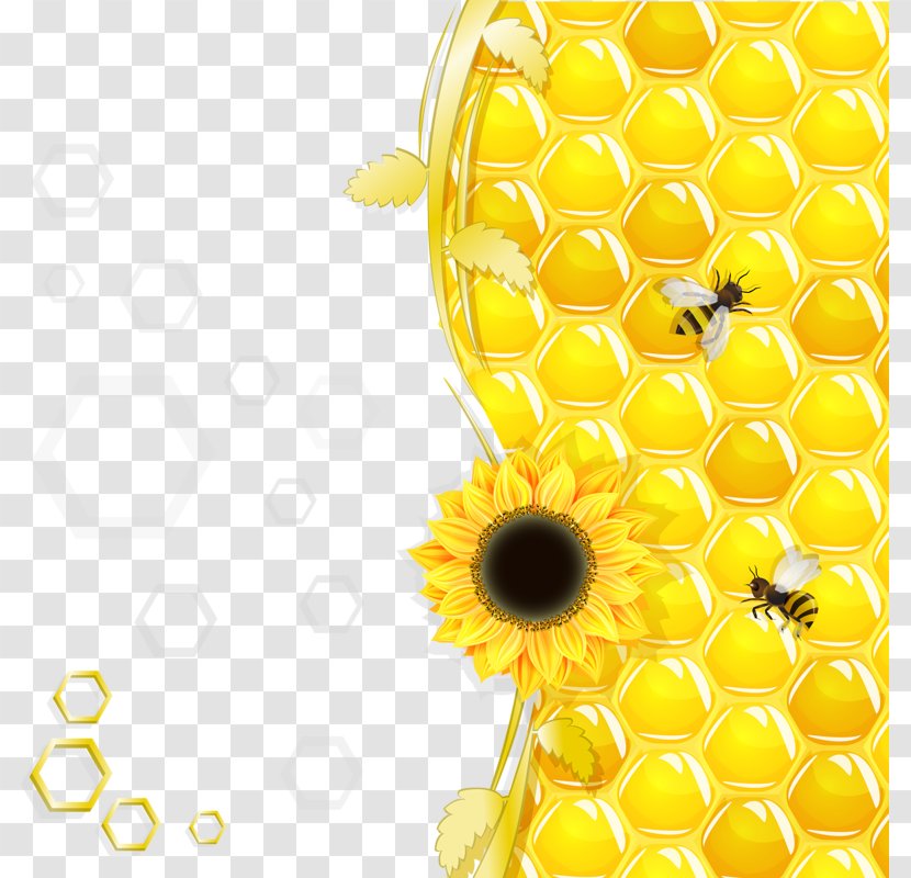 Beehive Honey Bee Fundal - Cartoon - Yellow Transparent PNG