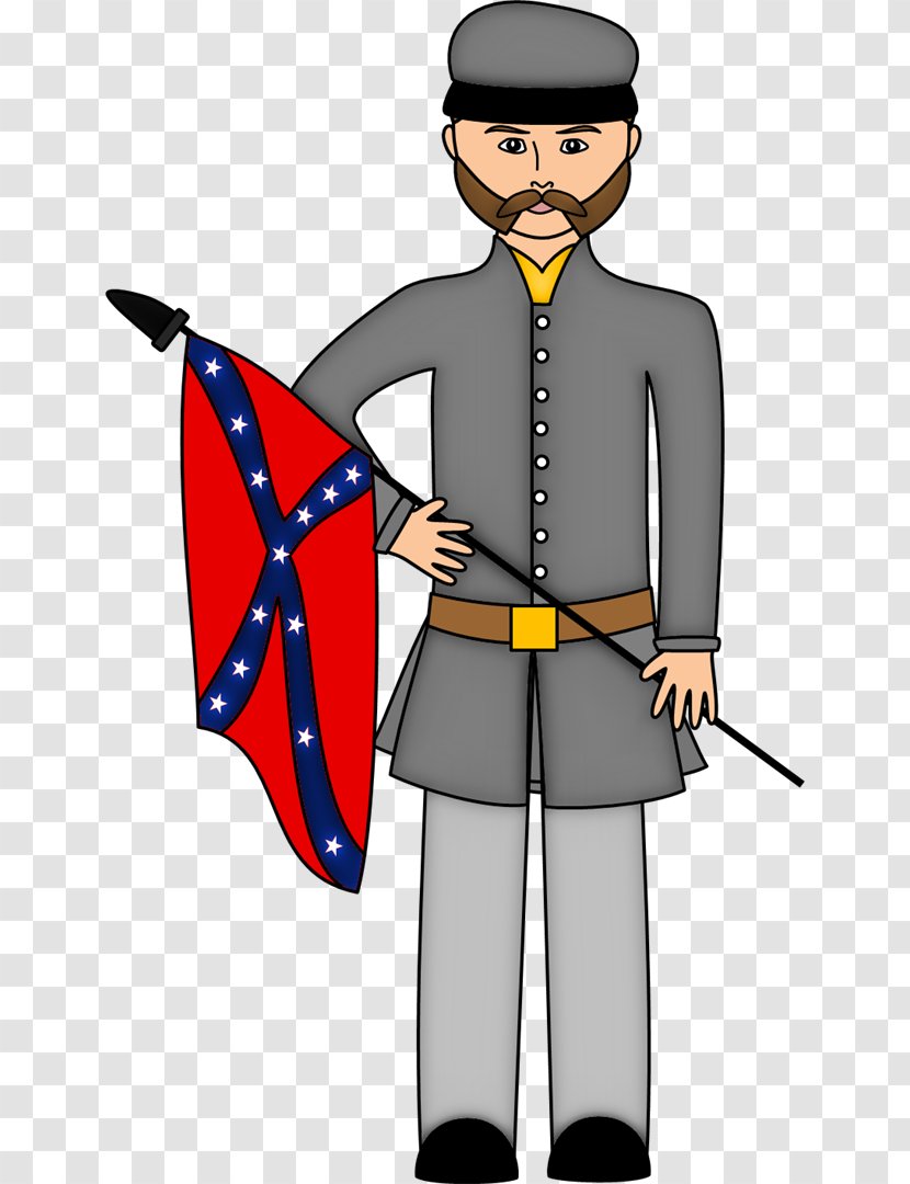 American Civil War Illustration Confederate States Of America Clip Art Image - Soldier Transparent PNG