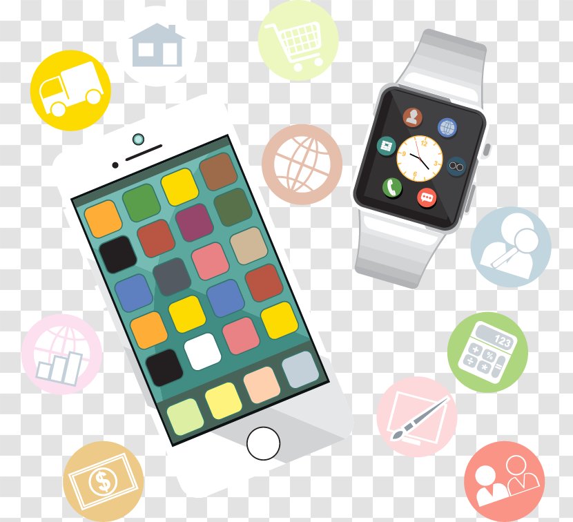 Mobile App Development Smartwatch Icon - Smartphone Watch Transparent PNG