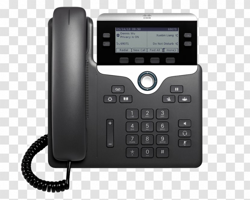 VoIP Phone Cisco 7821 Voice Over IP 7841 Telephone - Electronics - Call Manager Transparent PNG