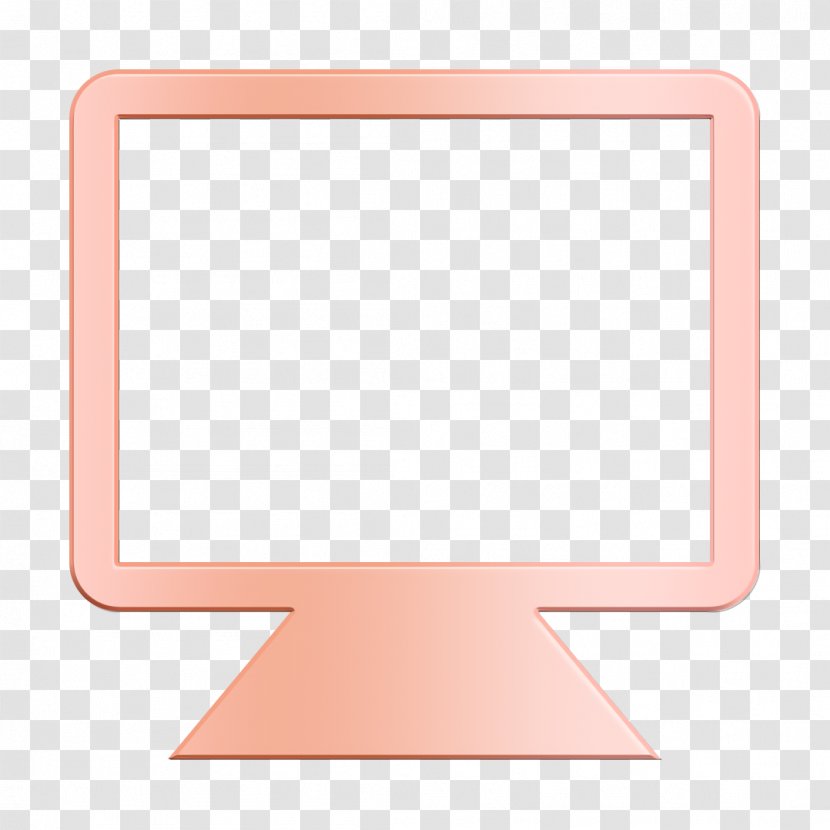 Computer Icon - Peach - Rectangle Transparent PNG