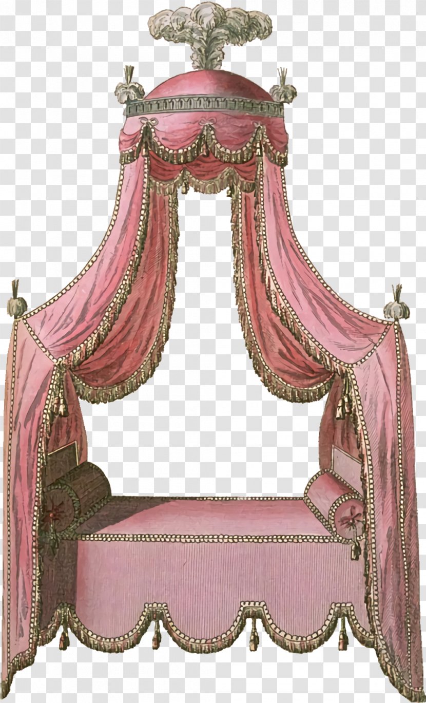 Pink Bed Curtain Furniture Canopy - Room Window Treatment Transparent PNG