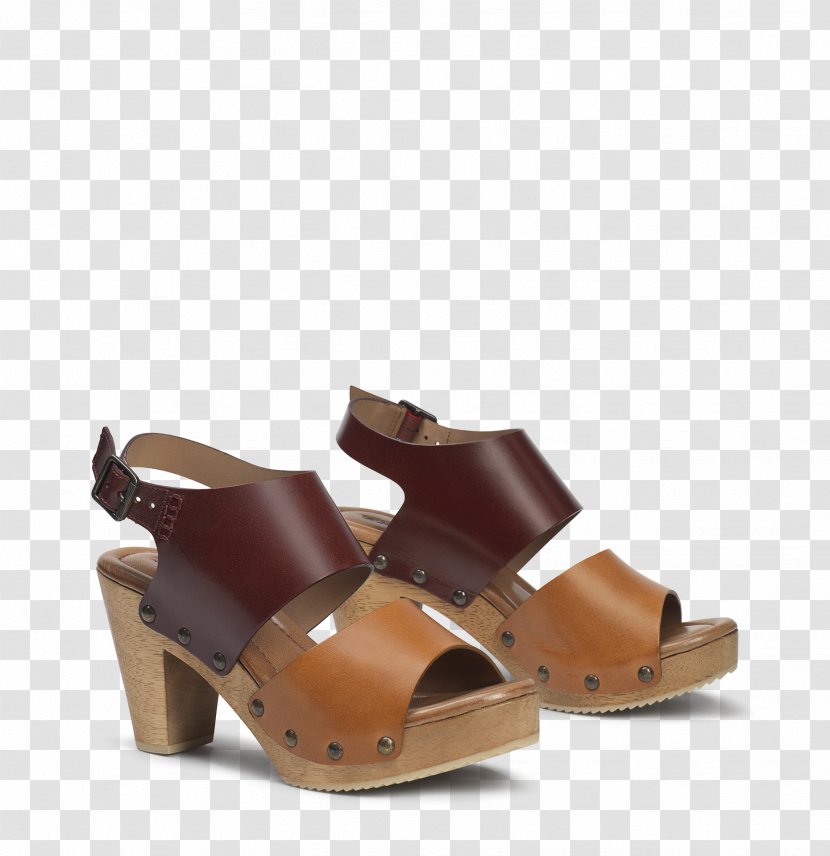 Slide Leather Sandal - Shoe - Saddle Transparent PNG