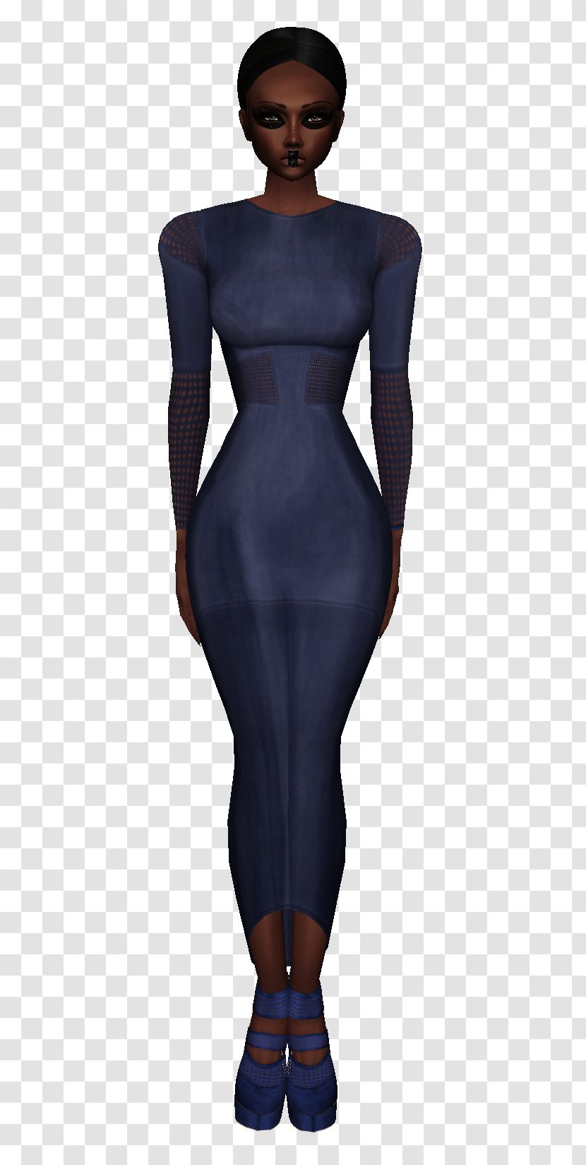 Shoulder Dress Electric Blue - Spring Fashion Show Backdrops Transparent PNG