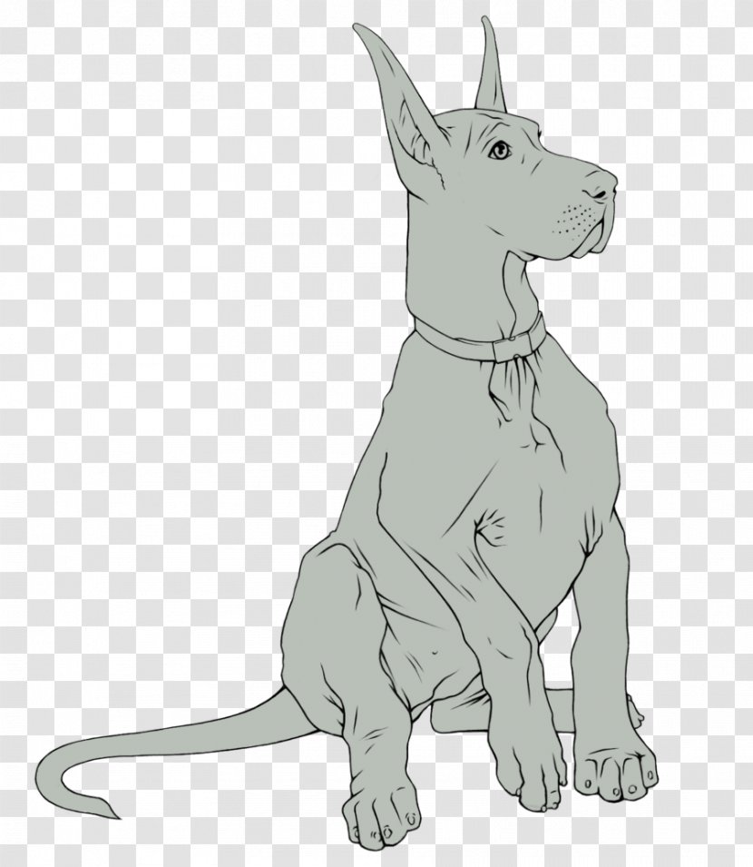 Dog Breed Great Dane Puppy Line Art Coat Transparent PNG