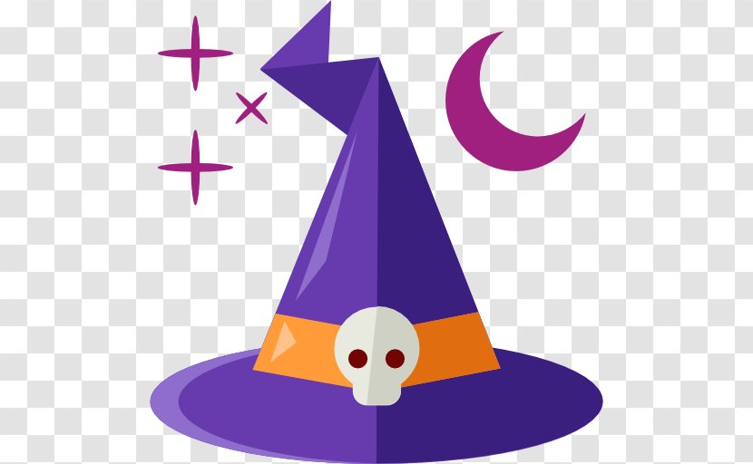 Halloween Icon - Purple - Magic Hat Transparent PNG