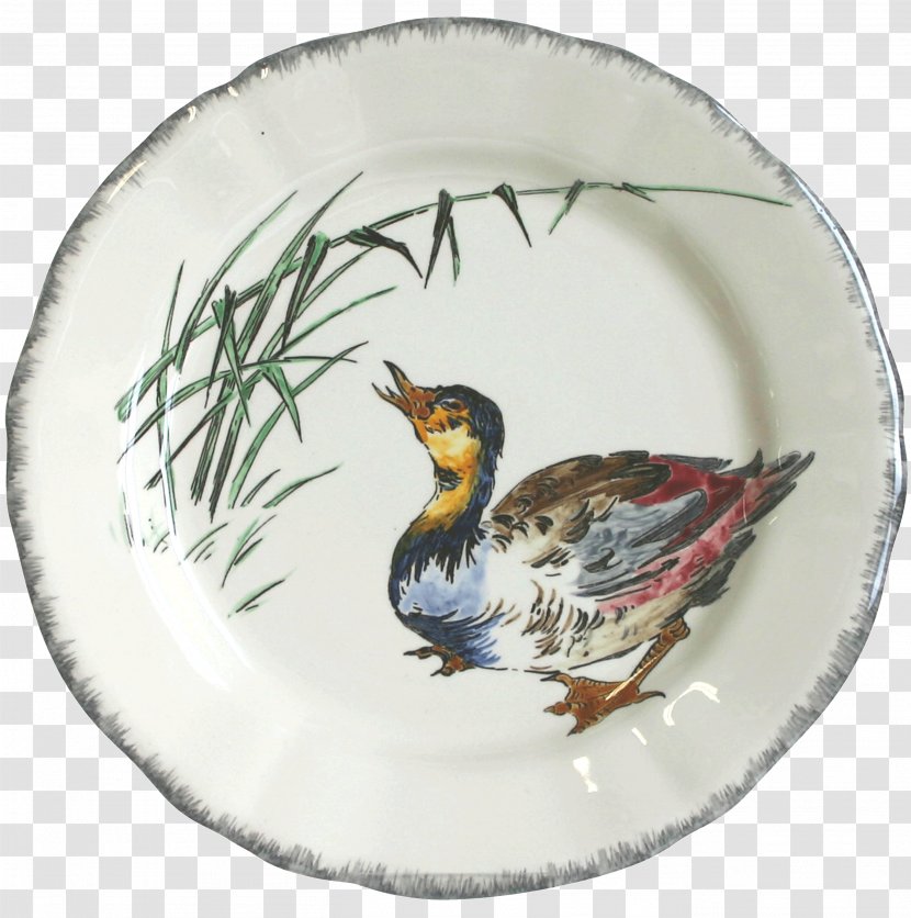 Plate Gien Bird Ducks, Geese And Swans - Tableware Transparent PNG