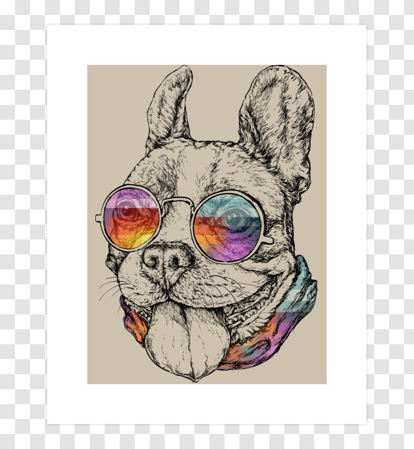 French Bulldog Puppy Drawing Vector Graphics - Flower Transparent PNG