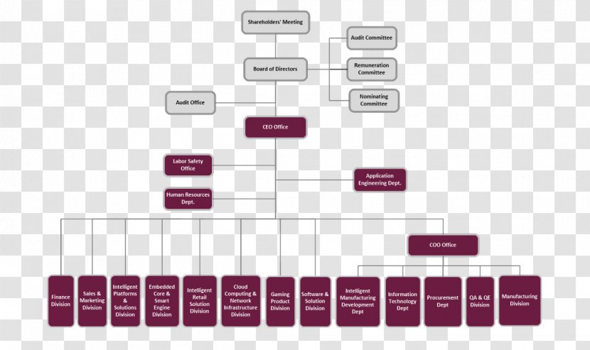 Organizational Chart Diagram Chief Executive Management - Business Transparent PNG