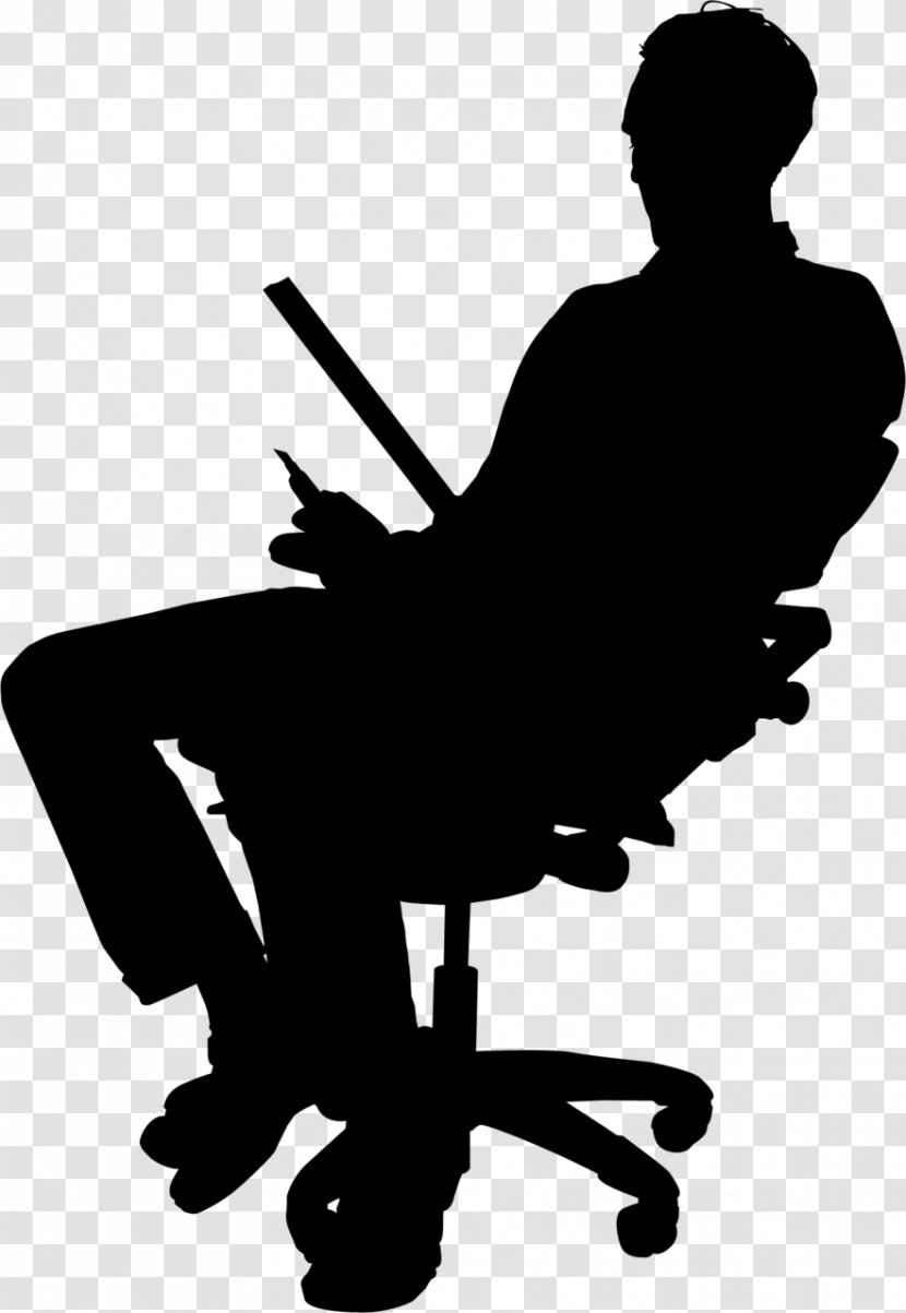 Chair Line Sitting Angle Clip Art - Silhouette - Furniture Transparent PNG