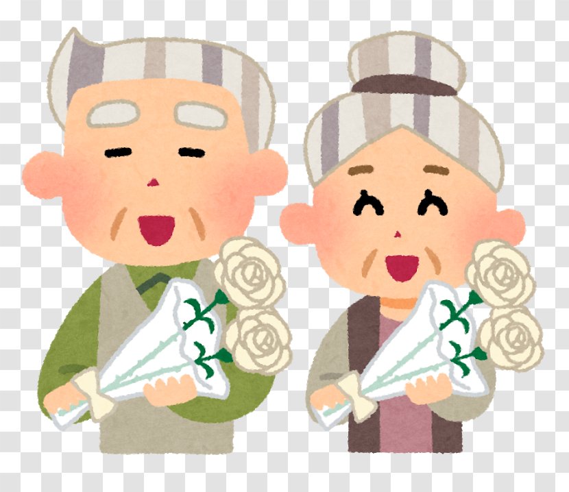 Respect For The Aged Day Illustration Grandfather Grandmother Child - Tree - Flower 1 Transparent PNG