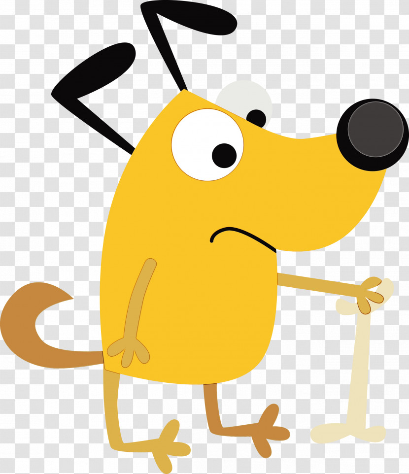 Yellow Cartoon Line Smile Pleased Transparent PNG