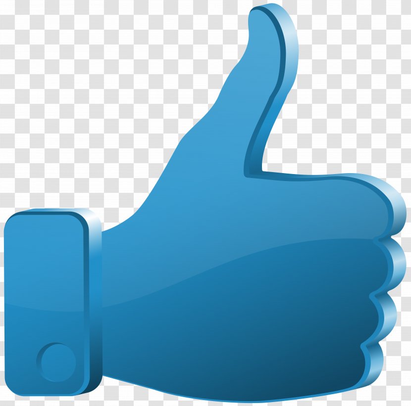 Thumb Signal Clip Art - Gesture - Thumbs Up Blue Transparent Image Transparent PNG