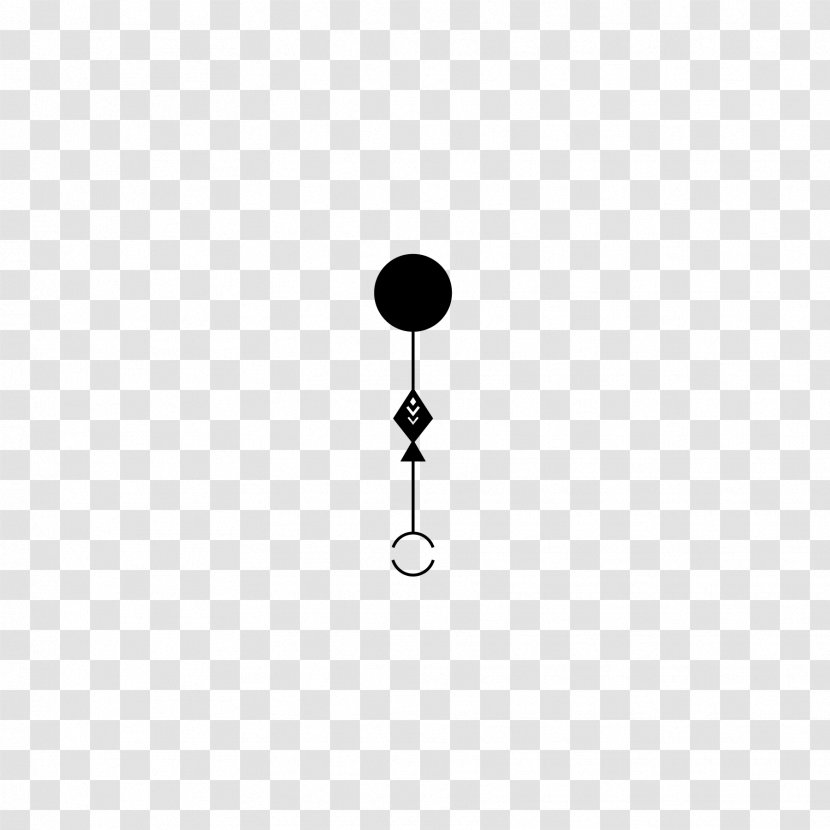 Line Point Angle Body Jewellery - Black And White Transparent PNG