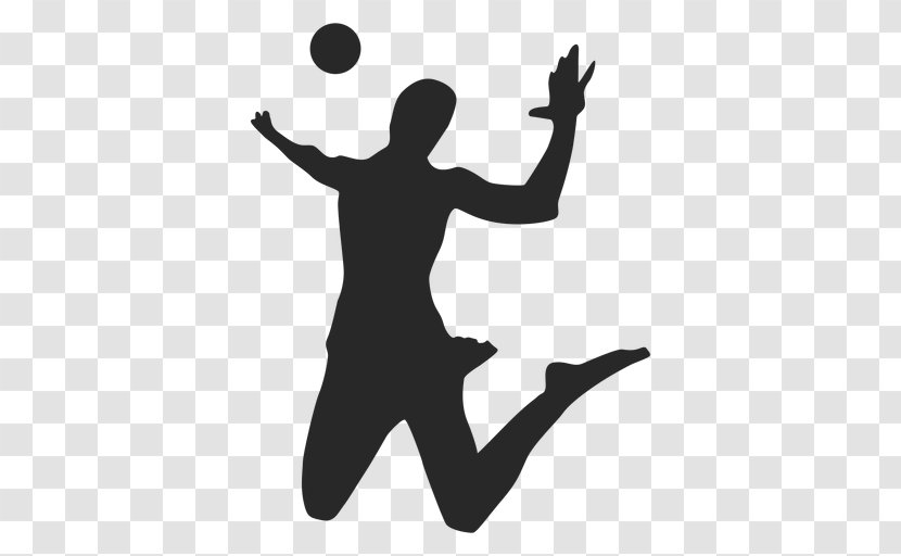 Silhouette Volleyball Player Clip Art - Spiking Transparent PNG