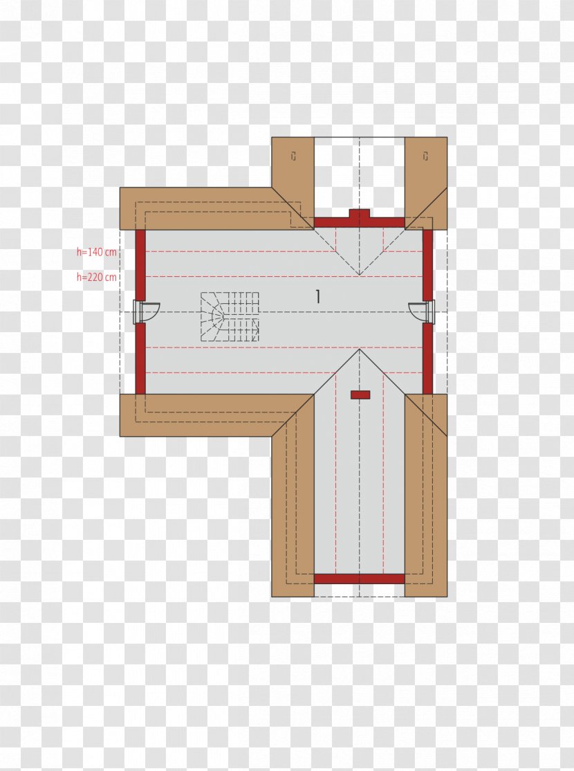 House Attic Project Mansard Roof Floor Plan - Elevation Transparent PNG