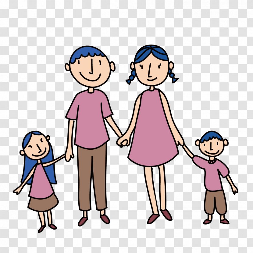Two-child Policy Family Mother Parent Birth - Silhouette - Pull The Hands Of Parents And Child Transparent PNG