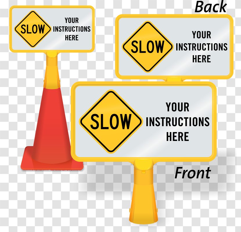 Traffic Sign Cone Signage - Signs Transparent PNG