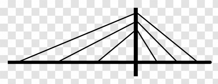 Cable-stayed Bridge - Electrical Cable Transparent PNG