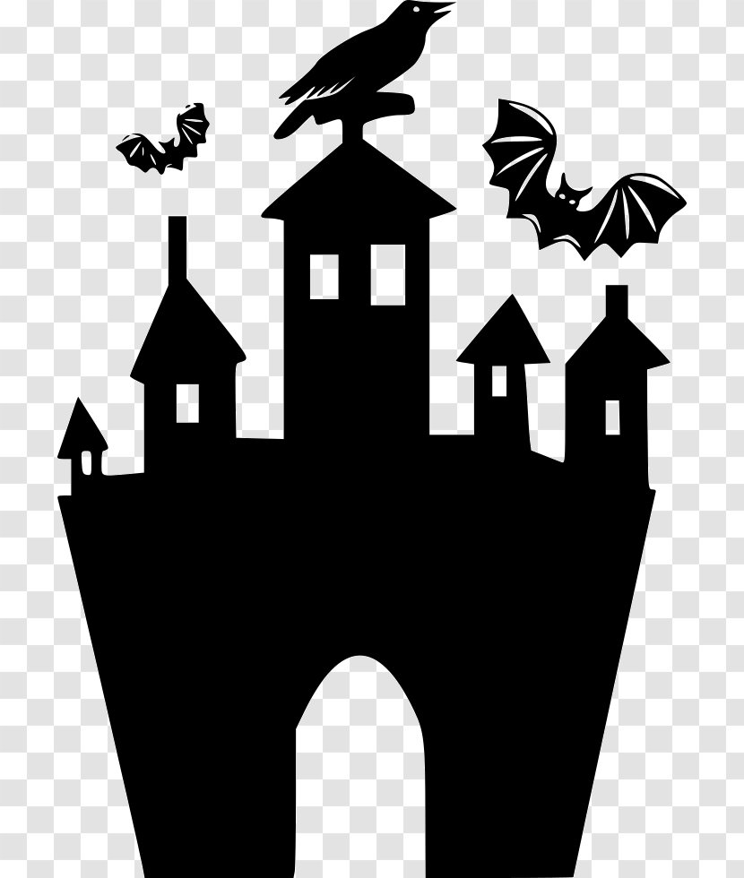 Crom Castle Clip Art - Black And White - Halloween Transparent PNG
