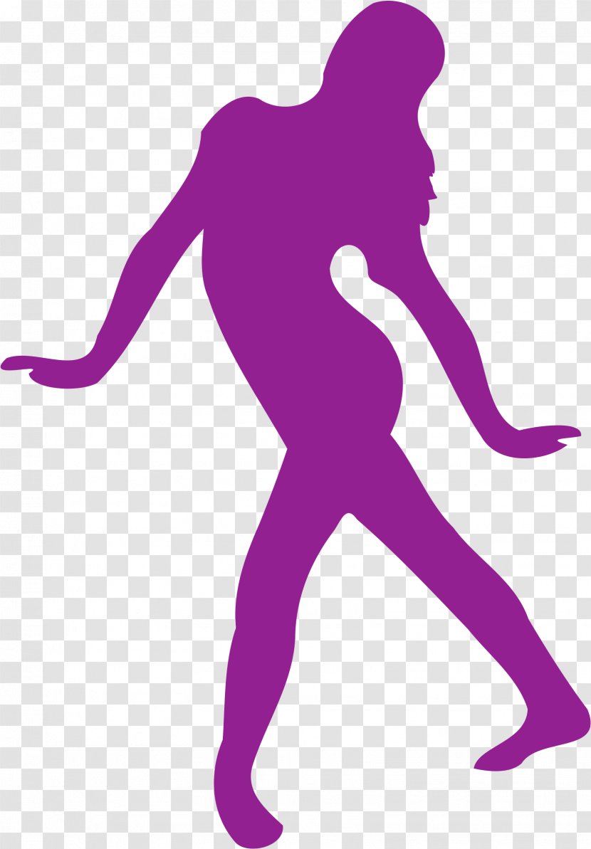 Dancer Silhouette - Drawing - Violet Purple Transparent PNG