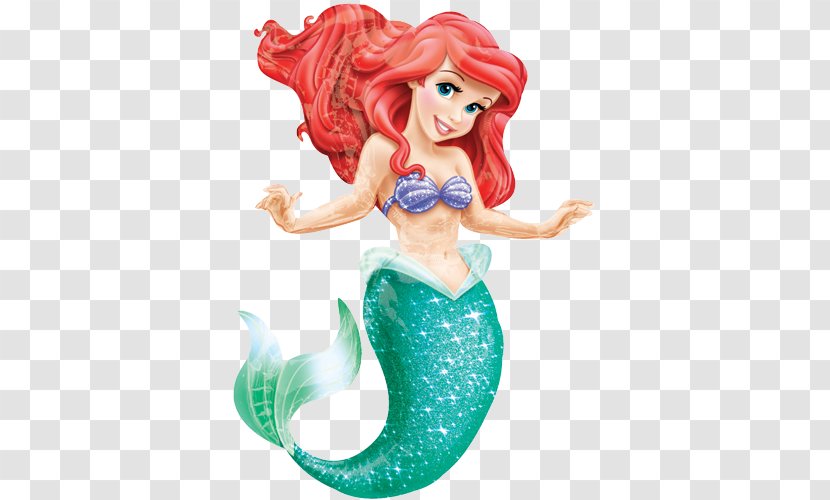 Ariel Party Balloon Birthday Mermaid - Fictional Character Transparent PNG