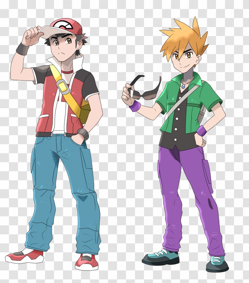 Pokémon Red And Blue Gary Oak Character - Silhouette - Grown Ups Transparent PNG