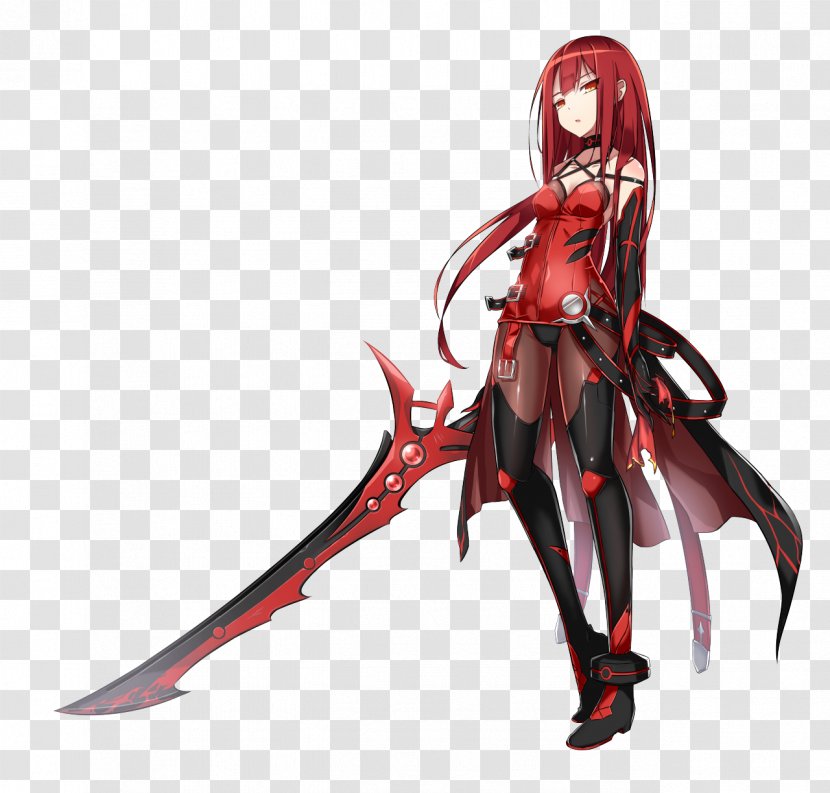 Elsword Elesis Crimson Avenger Character - Frame - Silhouette Transparent PNG