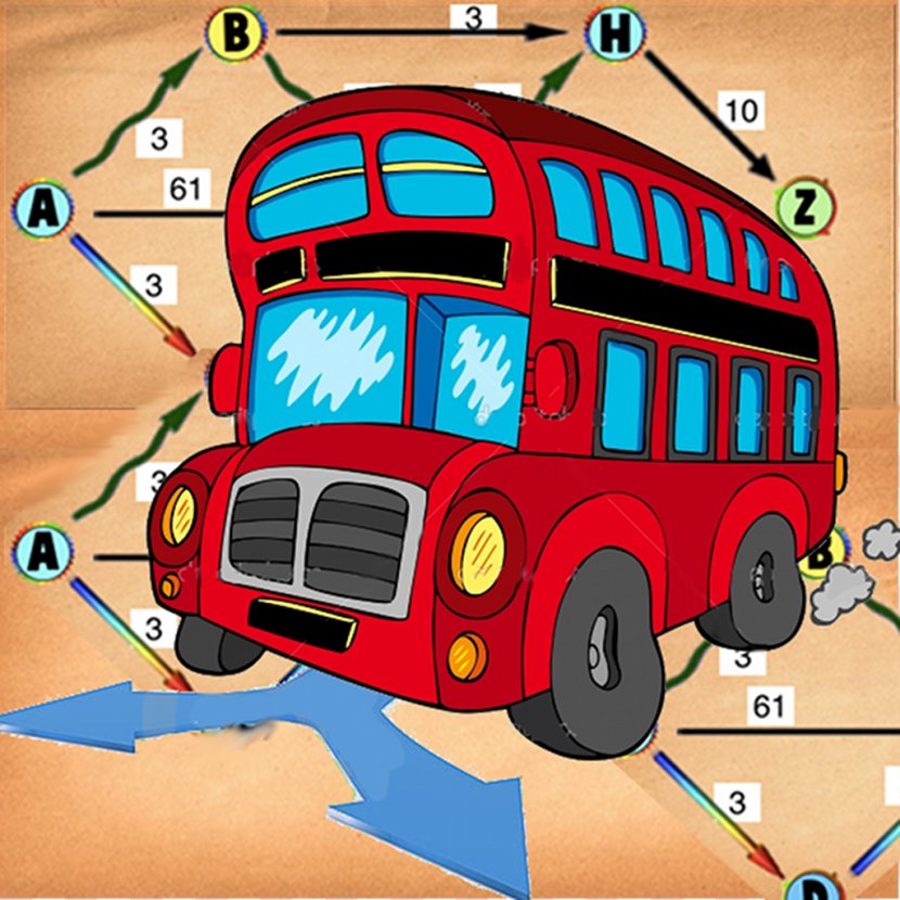 London Double-decker Bus Cartoon - Model Car Transparent PNG