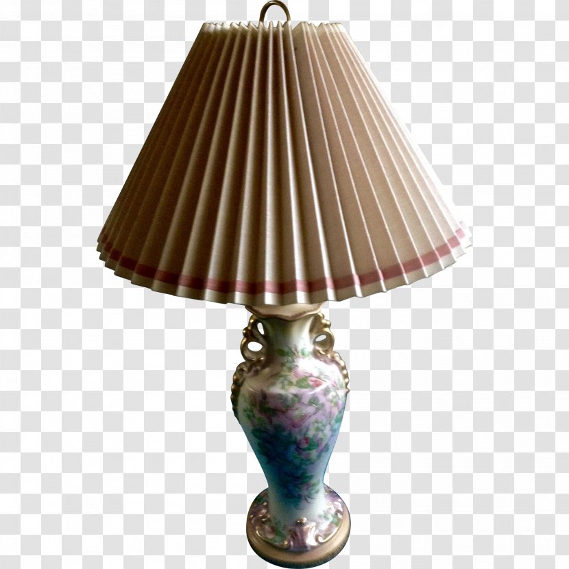 1940s Lighting Lamp Light Fixture - Porcelain - Hand-painted Transparent PNG