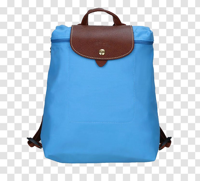 Handbag Longchamp Nylon Backpack - Ladies Folding Shoulder Bag Blueberry Transparent PNG