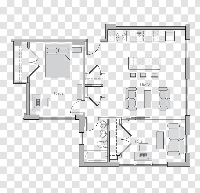 Floor Plan Architecture House - Text Transparent PNG