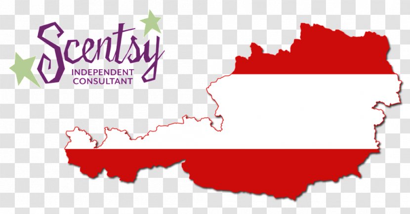 Flag Of Austria Map Europe - Text Transparent PNG