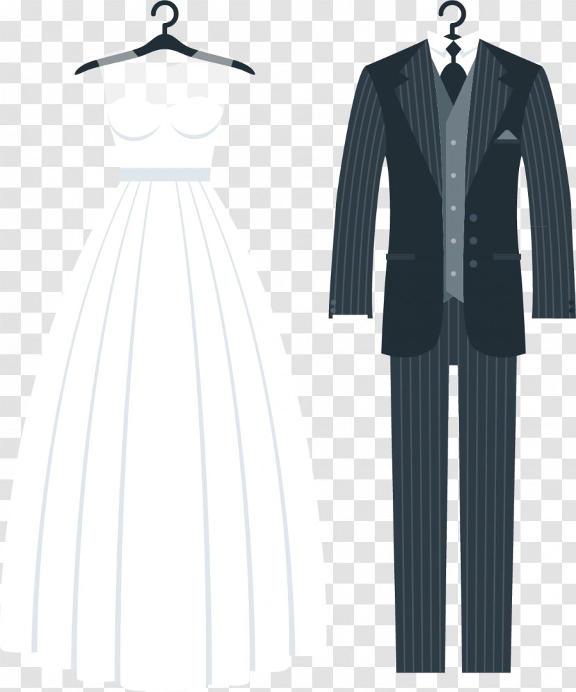 Wedding Invitation Tuxedo Dress - Love Transparent PNG