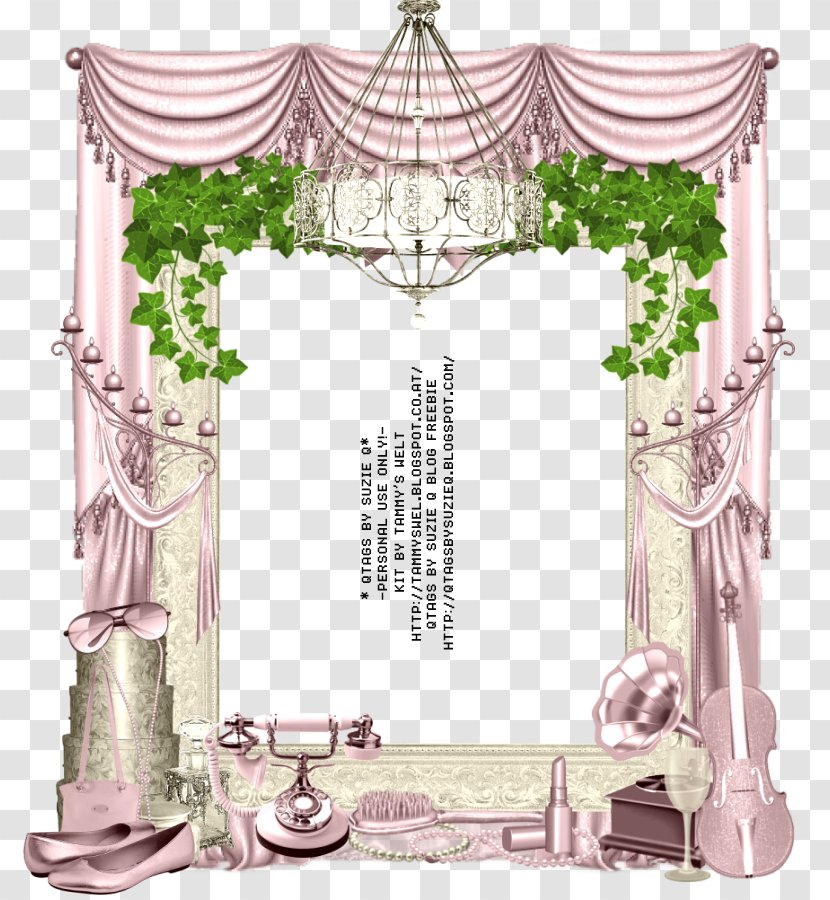 Curtain Picture Frames - Floral Design - Arch Transparent PNG