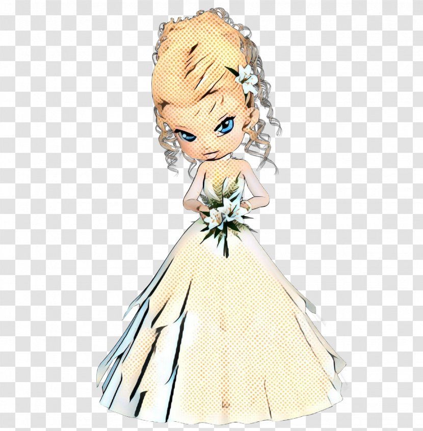 Gown Costume Illustration Cartoon Design - Dress - Blond Transparent PNG