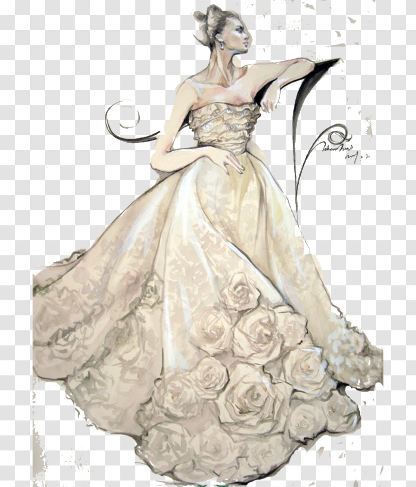Contemporary Western Wedding Dress Fashion Formal Wear - Figurine - Baotou Transparent PNG