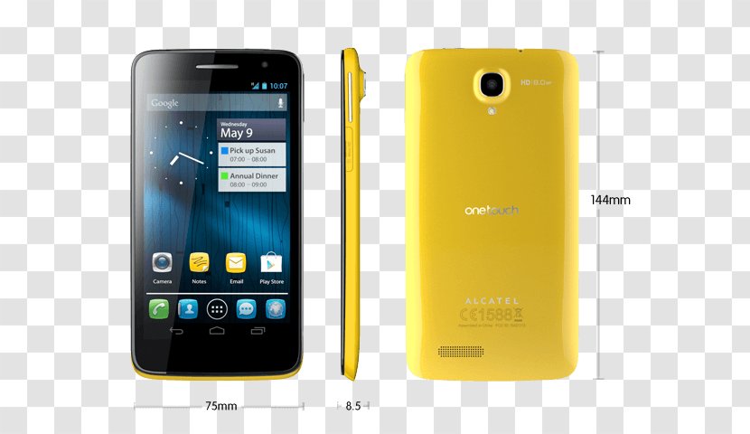 Alcatel One Touch Scribe HD 8008D 2 GB - Dual Sim - Black Idol X+ Mobile Smartphone AndroidAlcatel Pixel Transparent PNG