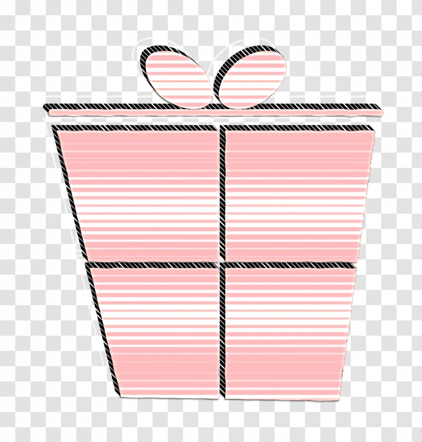 Christmas Icon Gift Giftbox - Peach Paper Transparent PNG