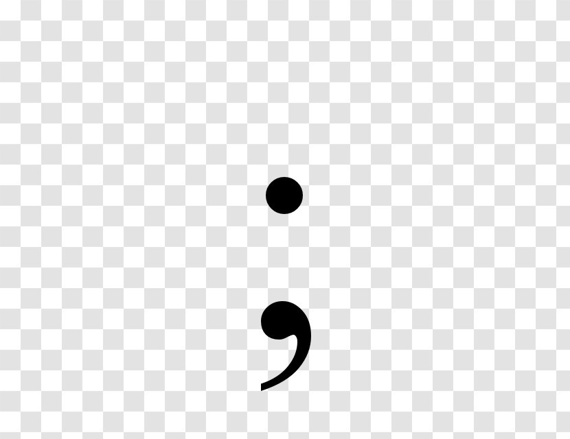 Semicolon Punctuation Comma Question Mark - Text - Period Transparent PNG