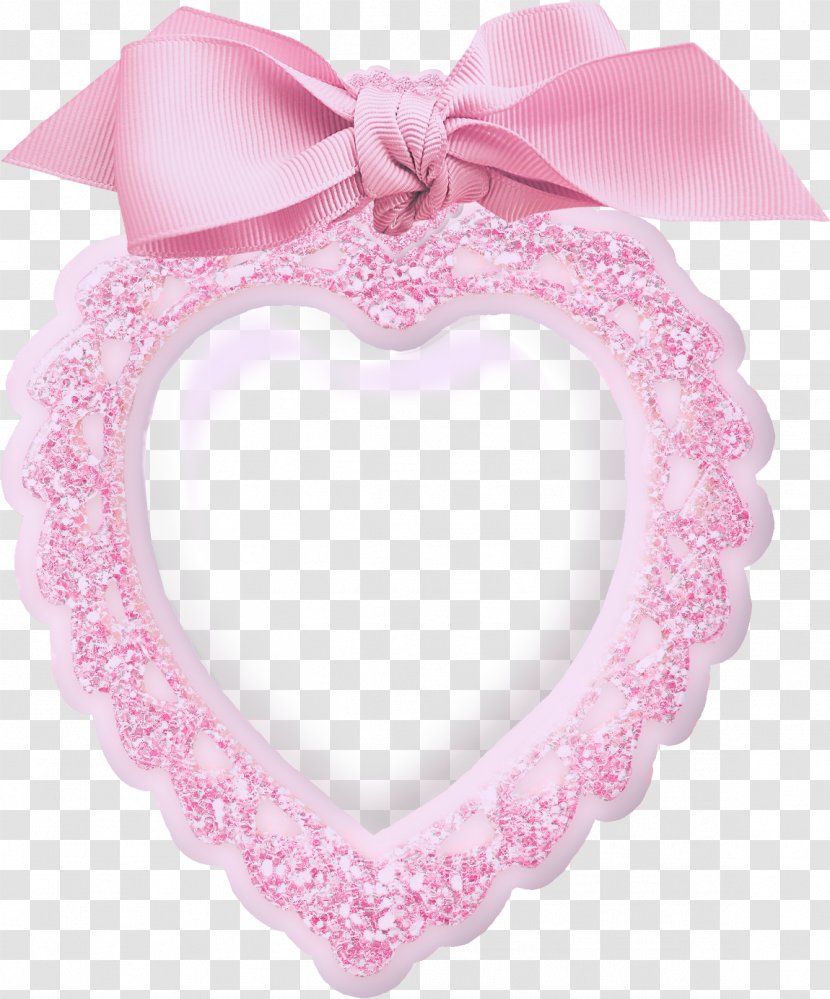 Picture Frame Wallpaper - Heart - Pink Ribbon Transparent PNG
