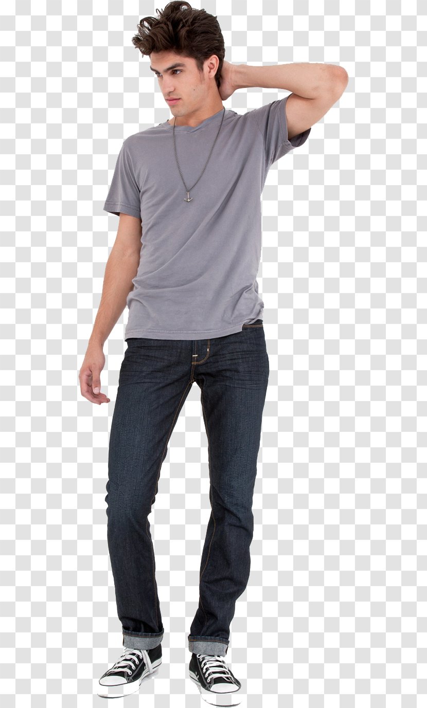 Jeans T-shirt Shoulder Denim Sleeve - Neck Transparent PNG