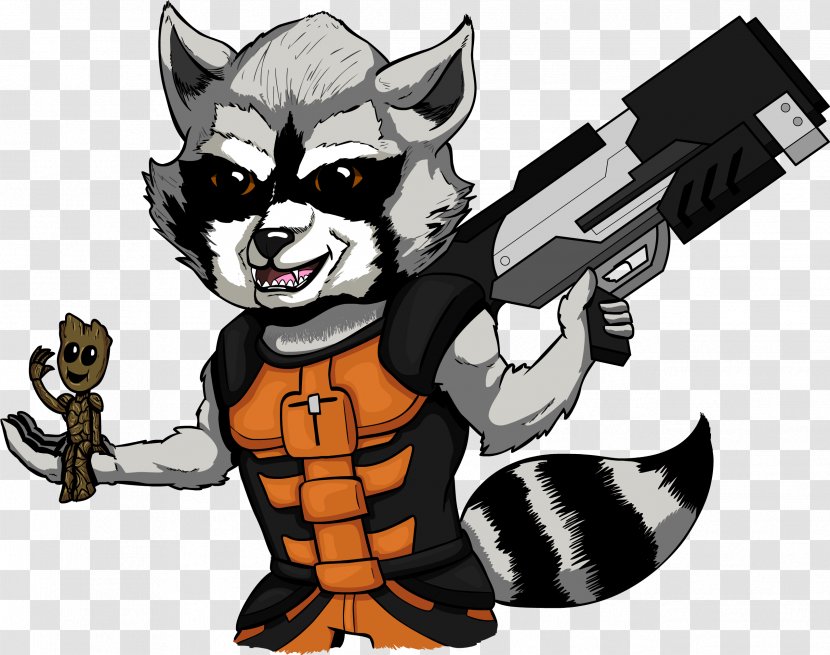 How to draw Rocket Raccoon Guardians of the Galaxy  YouTube