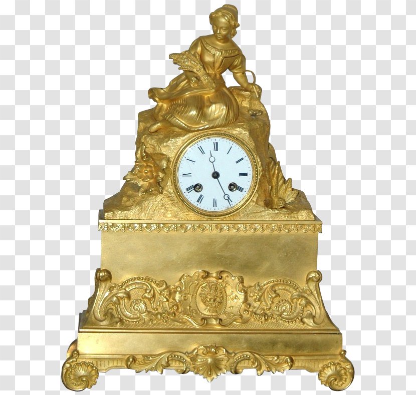 Mantel Clock Antique Movement Fireplace - Candelabra Transparent PNG