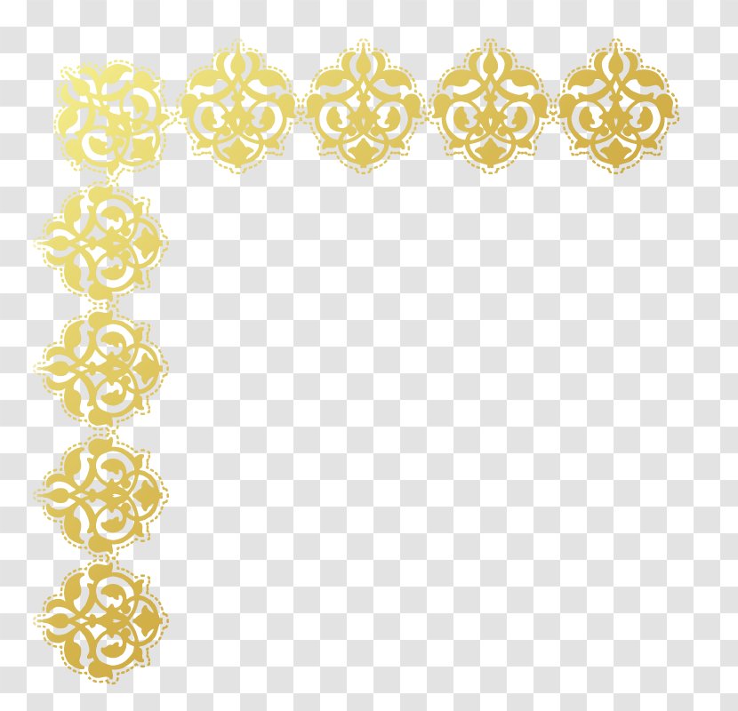 Body Jewellery Font - Gold - Traditional Patterns Transparent PNG