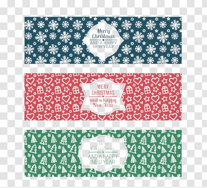 Web Banner Christmas Paper New Year - Tree - 3 Vector Material Transparent PNG