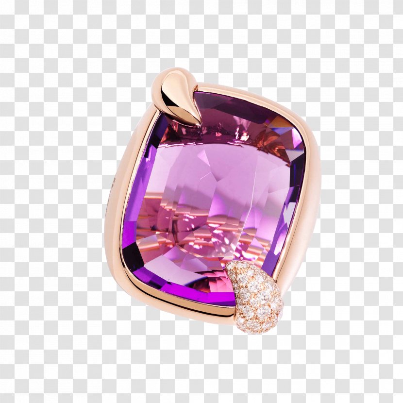 Amethyst Ring Jewellery Pomellato Diamond - Crystal Transparent PNG